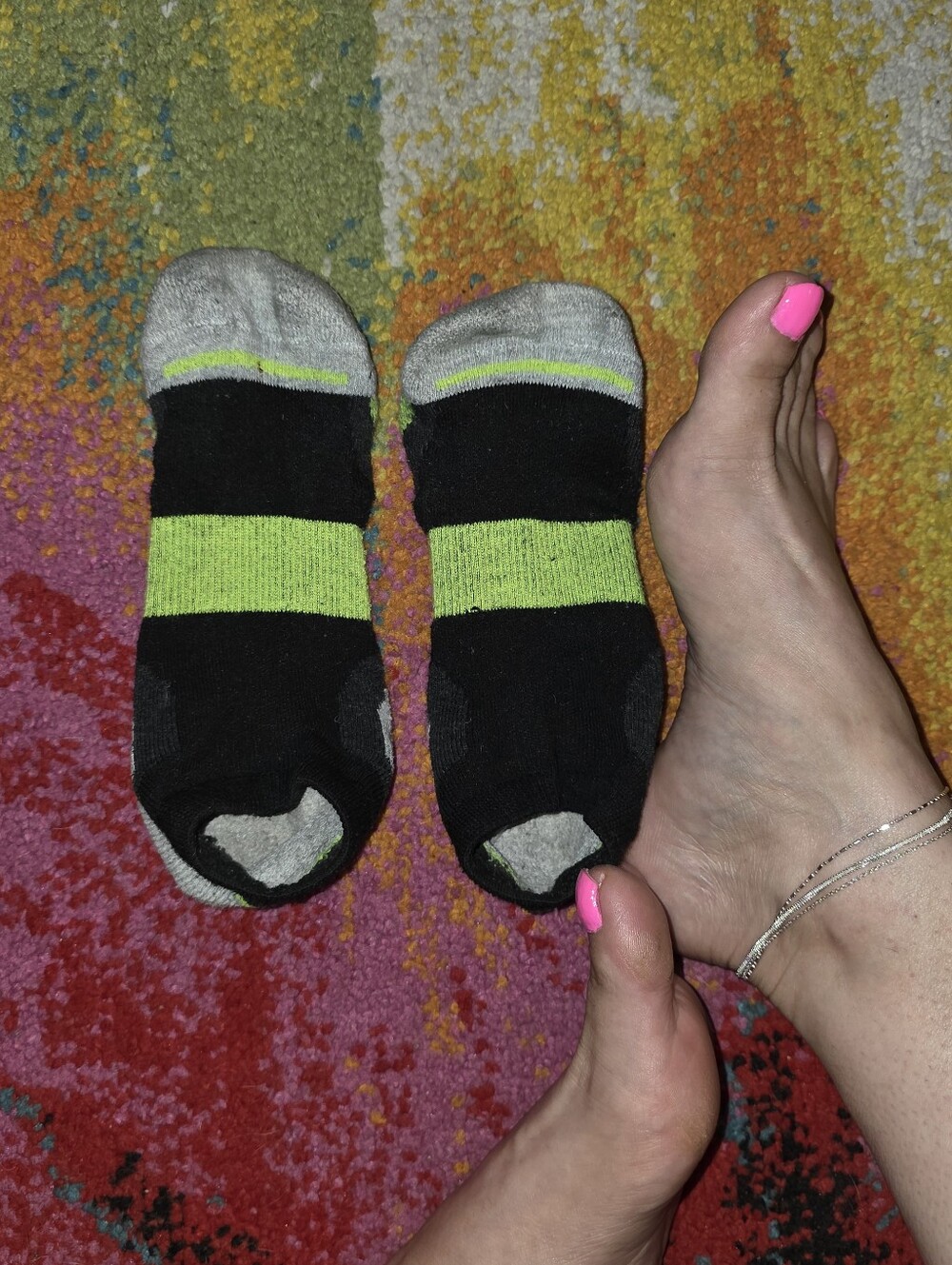 Well Worn Women's Socks Well Loved Absorbent Low-cut Zone Pro 8 Black Lime Green